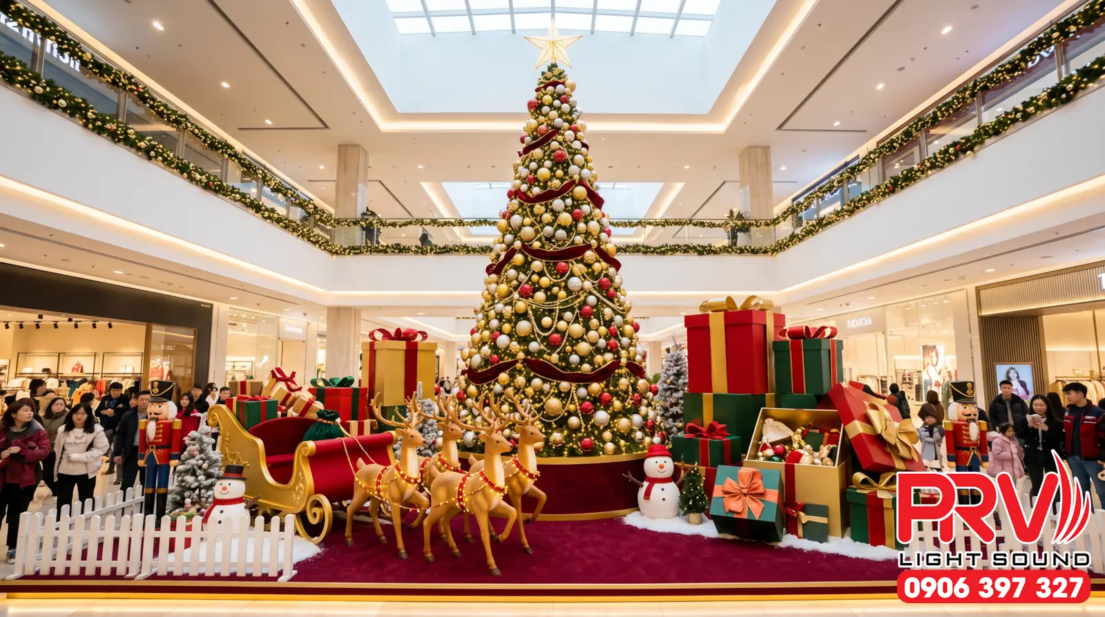 tiểu cảnh noel chúc mừng giáng sinh